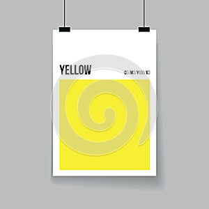 Yellow color template CMYK poster