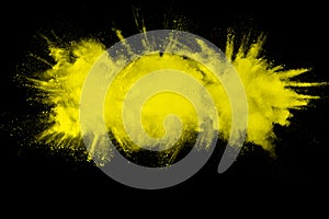 Yellow powder splatted