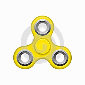 Yellow colorful spinner on a white background.