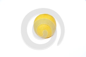 The yellow colour lamon isolated in white background