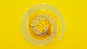 Yellow Compact Camera. 3D illustration