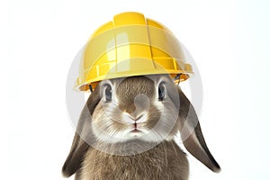 yellow construction helmet, AI generated