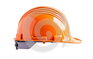 Yellow construction helmet isolated on white background with clipping path, engineer safety concept