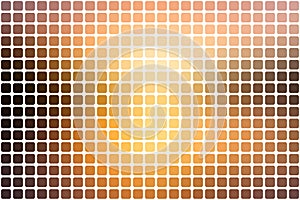 Yellow coral pink black abstract rounded mosaic background over