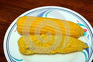 Yellow corn in a bowl.