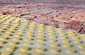 Yellow Corrugated Pavement Tile,