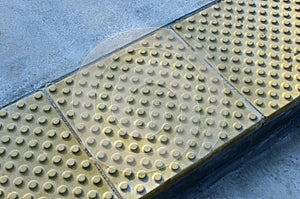 Yellow Corrugated Pavement Tile,