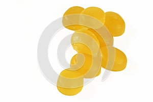 Yellow cough drops