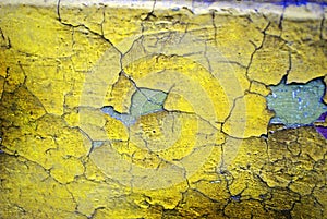 Yellow cracked wall texture