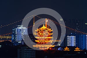 Summer scenery of Yellow Crane Tower Park in Wuhan photo