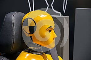 Yellow crash test dummy