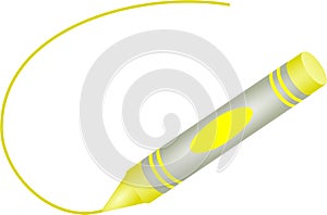 Yellow crayon photo