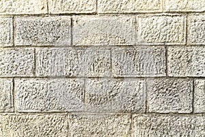 Yellow crimean sawn limestone - traditional porous heat-insulating stone for walls, hedges and construction in Feodosia