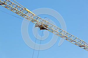 Yellow Cross Arm Structure of High Rise Crane