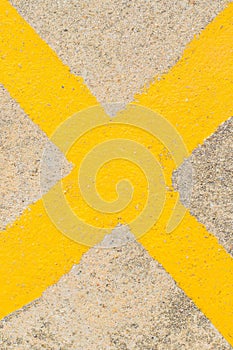 Yellow Cross On The Road