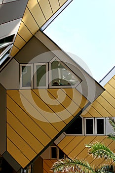 Yellow cube houses in Rotterdam, Holland