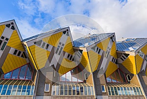 Yellow cubic houses - Rotterdam Netherlands