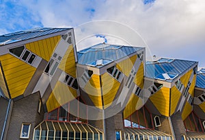 Yellow cubic houses - Rotterdam Netherlands