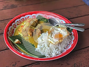 Yellow curry with pork thai style