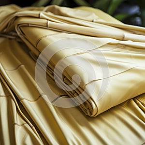 Yellow Curtain In Gutai Style: Traditional Vietnamese Design With Kinuko Y Craft photo