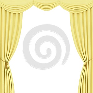 Yellow curtains background