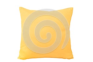 Yellow cushion isolated