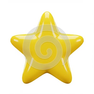 3D Star Icon Vector Illustration Design