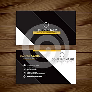 Yellow dark modern business card design