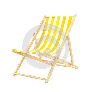 Yellow deck chair