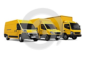 Yellow Delivery Vans