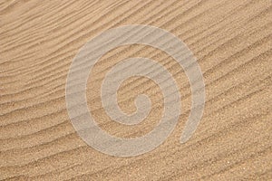 Yellow desert sand dunes texture natural background.abstact sand wave pattern