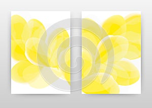 Yellow design of annual report, brochure, flyer, poster. Yellow flower petal background vector illustration for flyer, leaflet,