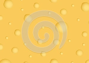 Yellow detailed cheese texture, vector illustration