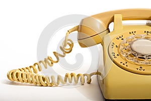 Yellow dial phone