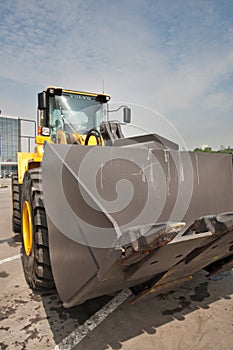 Yellow diesel front end loader