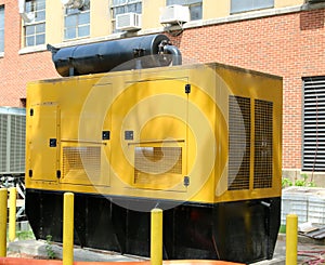 Yellow Diesel Powered Generator