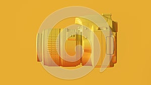 Yellow Digital DLSR Camera