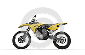 Yellow Dirt Bike - Side View