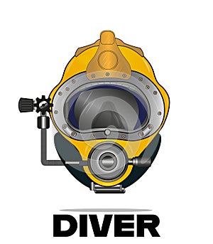 Yellow Diving helmet photo