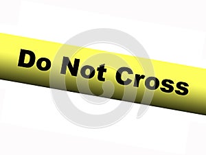 Yellow Do Not Cross Barrier Tape