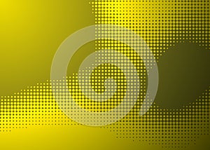 Yellow dot halftone green gradient background