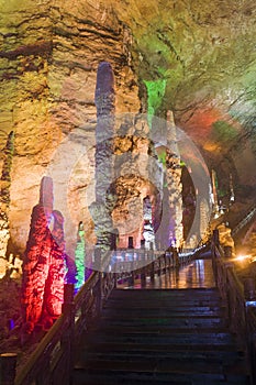 Yellow Dragon Cave, Zhangjiajie. China.