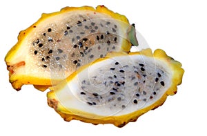 Yellow dragon fruit halfes