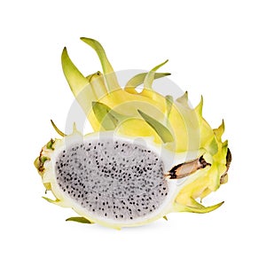 Yellow Dragon fruits isolated on white background