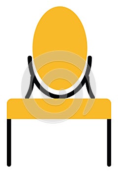 Yellow dressing table, icon