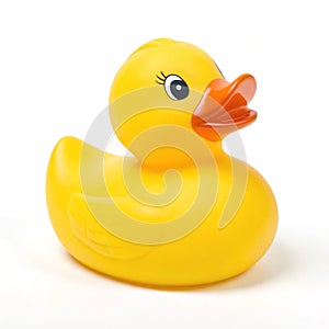 Yellow duck on transparent background