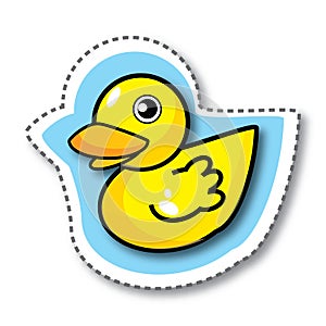 Yellow duck sticker