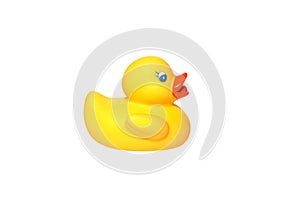 Yellow duck swimming