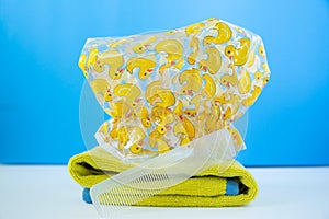 Yellow ducky shower cap