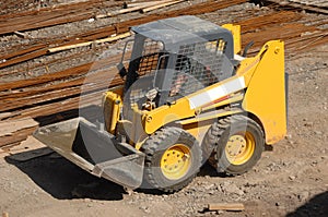 Yellow earth mover photo